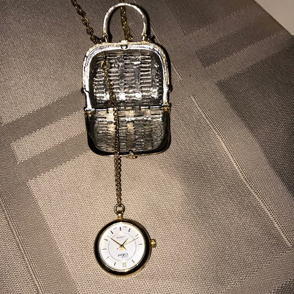 Unique Piece - Purse Necklace with Clock Inside - Picture 8 of 12